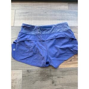 Lululemon Run Speed Short Royalty Size 4 Purple Blue